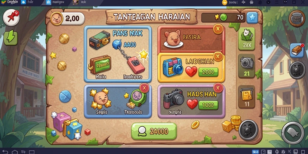 Tampilan karakter yang menarik dan detail.