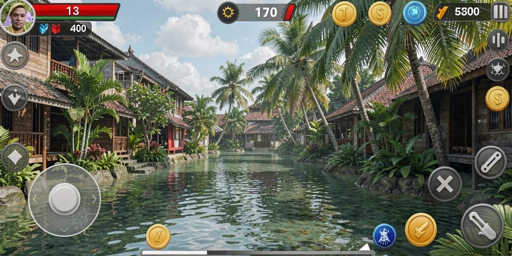 Tampilan awal game HARUM4D yang menarik.