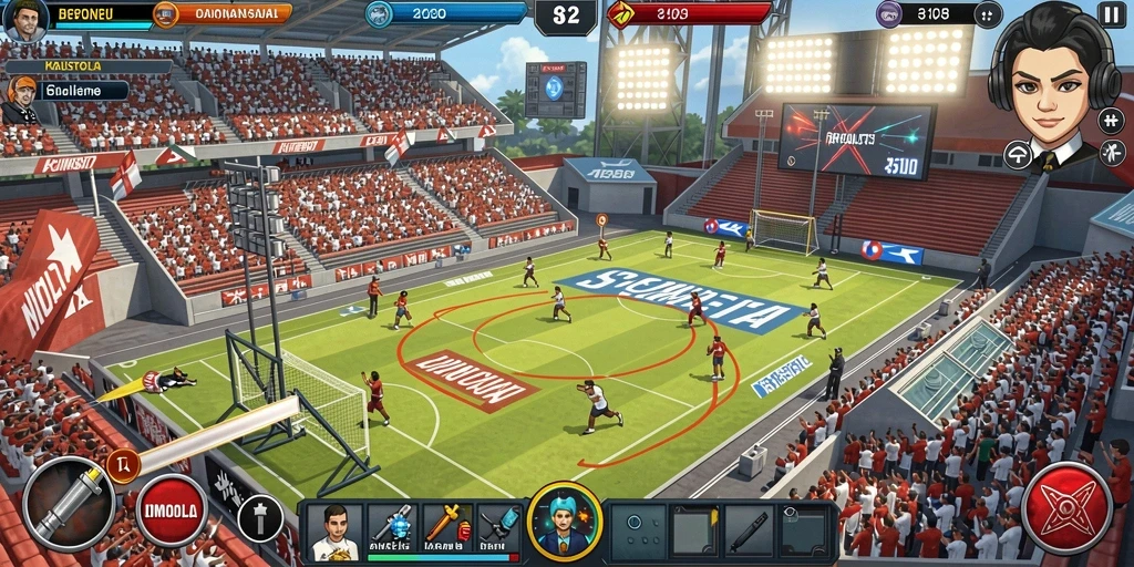 Screeshot menampilkan level penuh warna yang menantang.